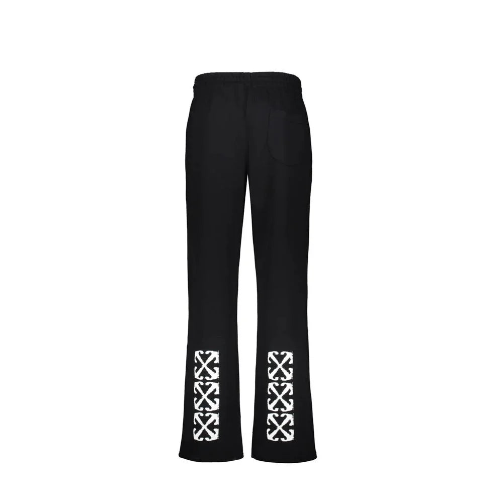 Off-White Black Cotton Joggers (Workout Pants)