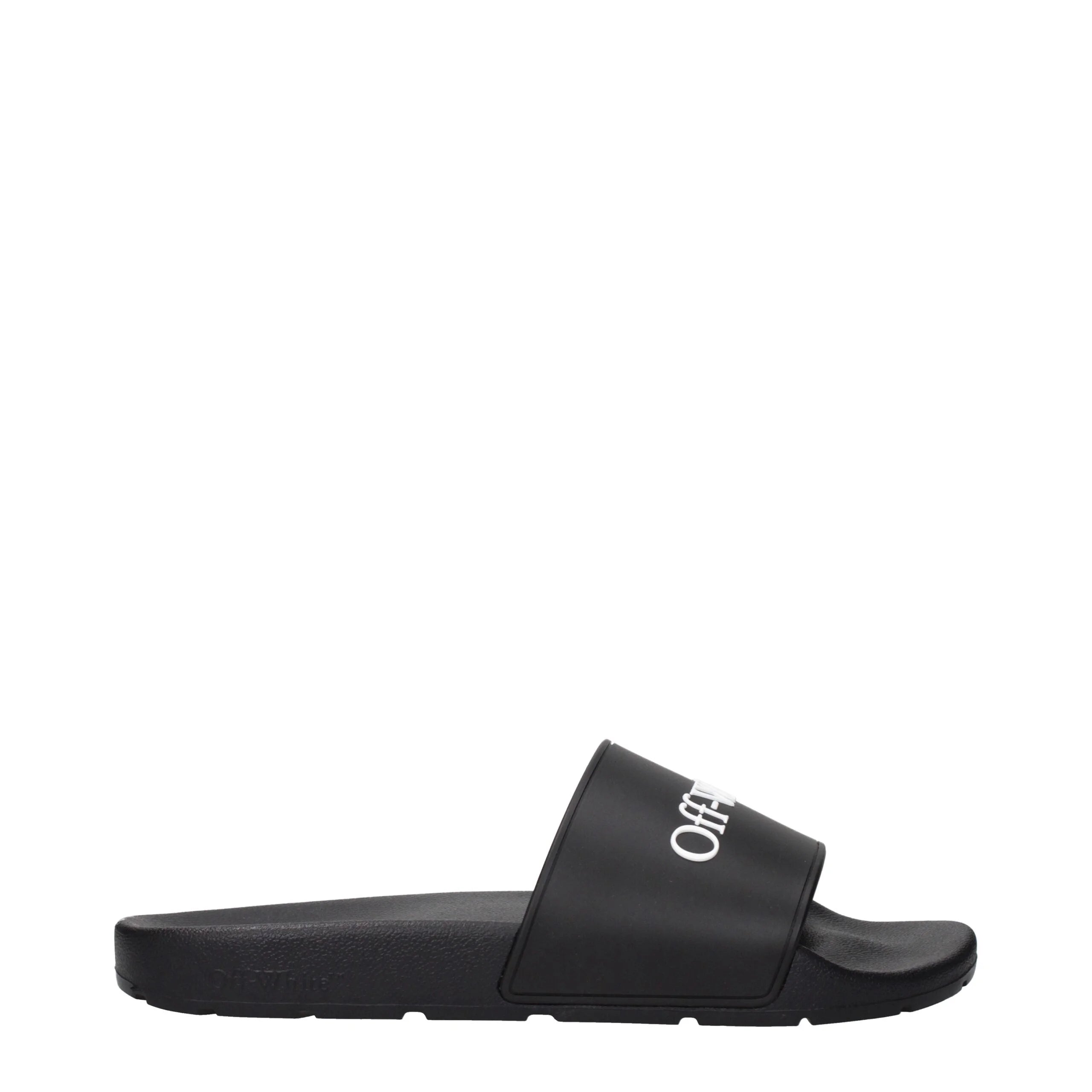 Off-White Svarta bomullssandaler