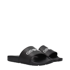 Μαύρα σαγιονάρες σανδάλια Off-White από βαμβάκι