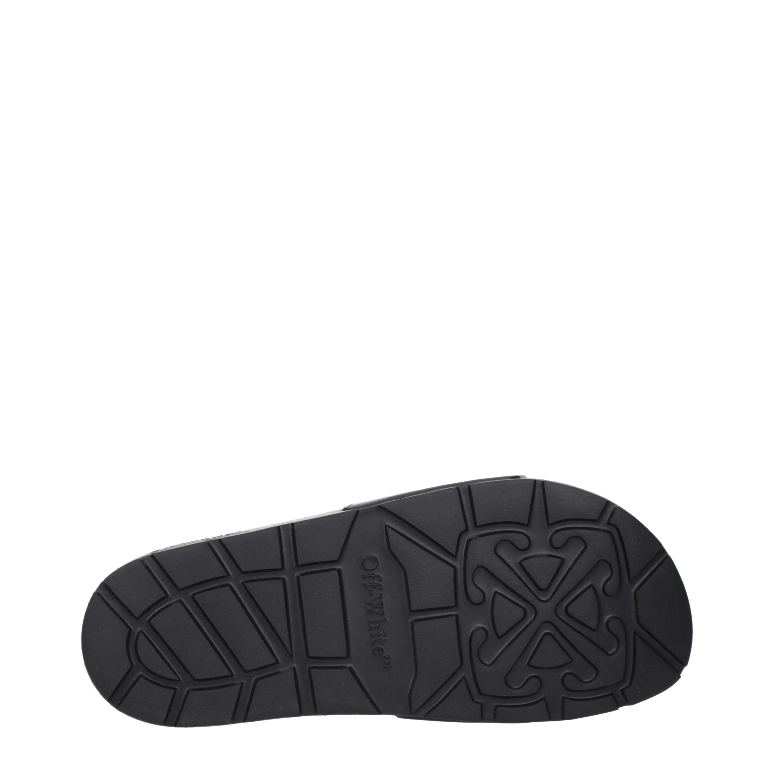 Off-White Black Cotton Slippers Sandals
