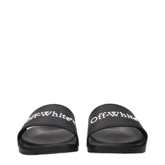Μαύρα σαγιονάρες σανδάλια Off-White από βαμβάκι
