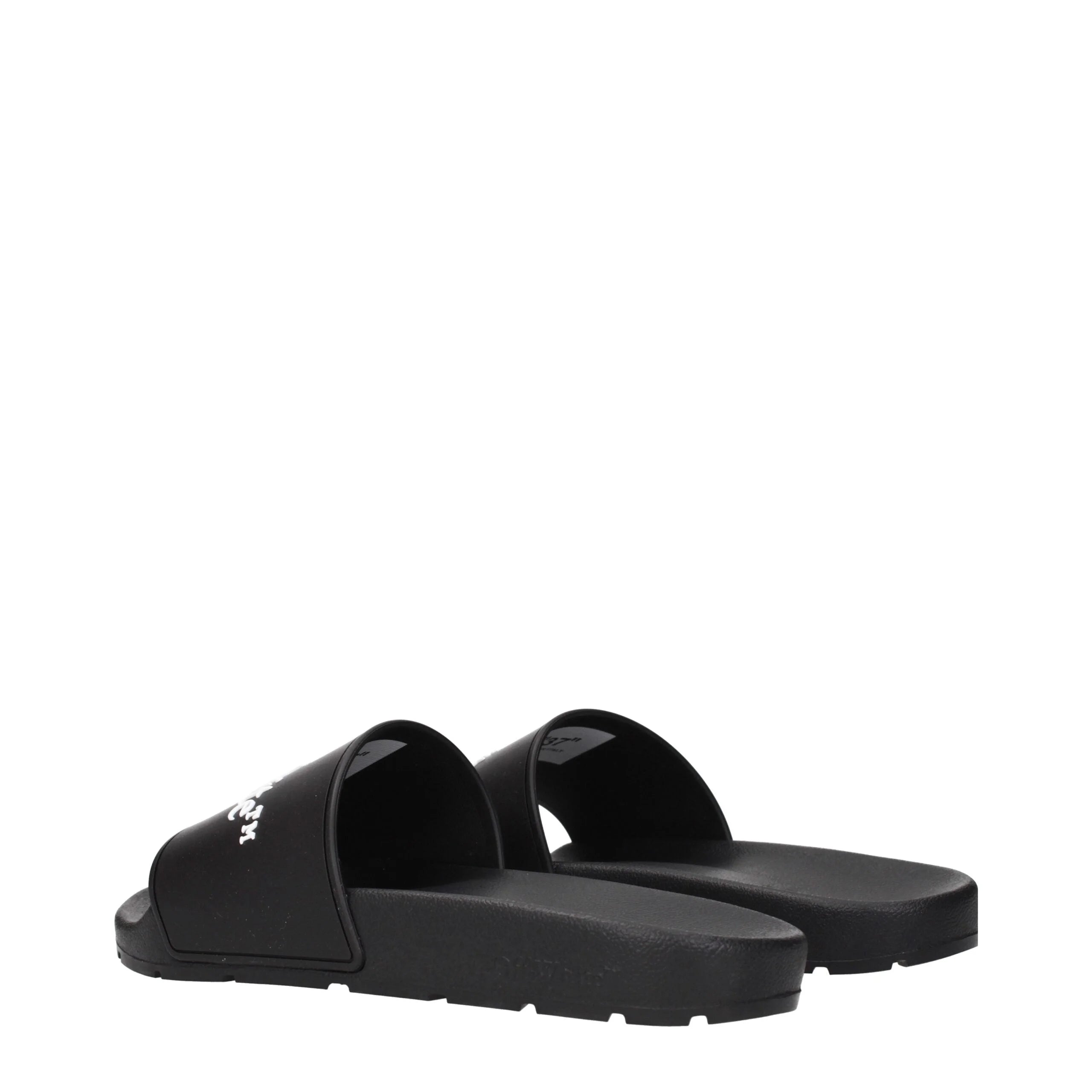 Μαύρα σαγιονάρες σανδάλια Off-White από βαμβάκι