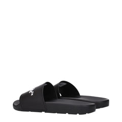 Off-White Svarta bomullssandaler
