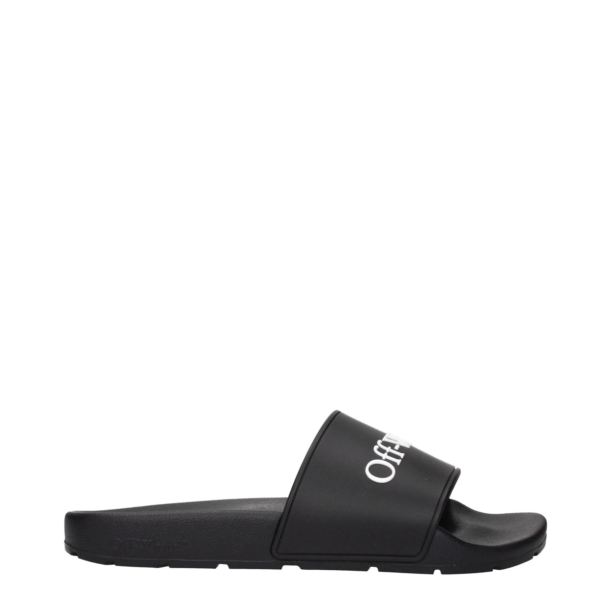 Off-White Black Cotton Slippers Sandals