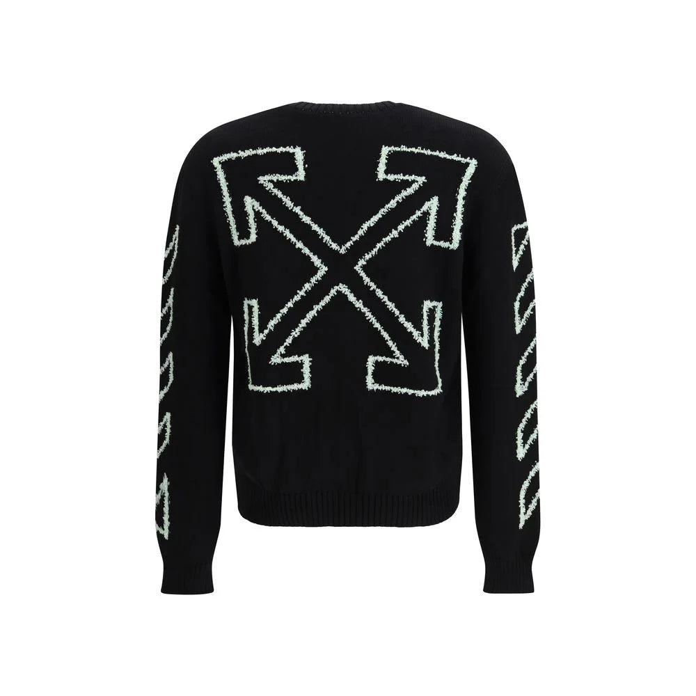 Off-White Black Cotton Sweatshirt