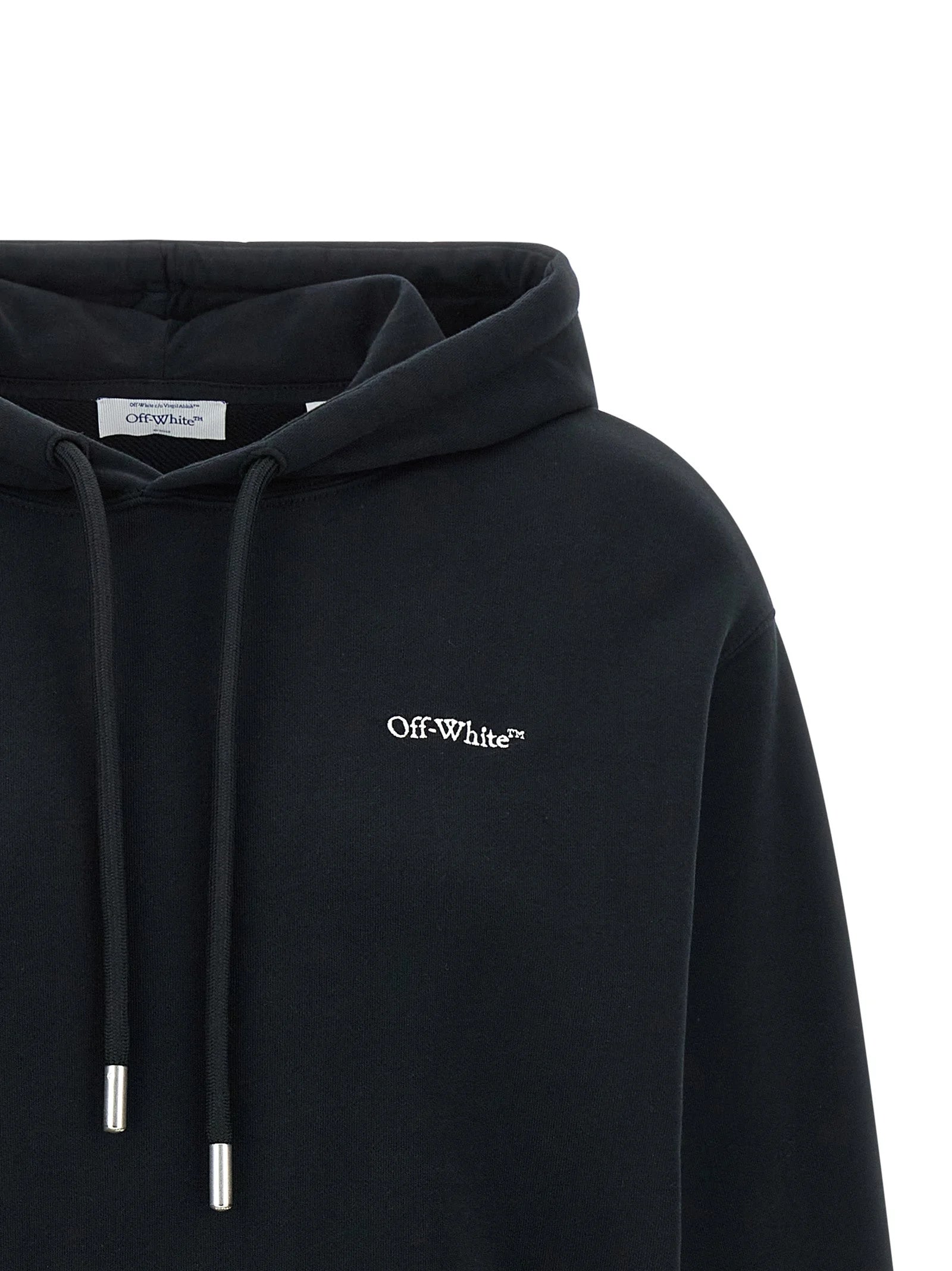 Off-White Black Cotton Sweatshirt - S