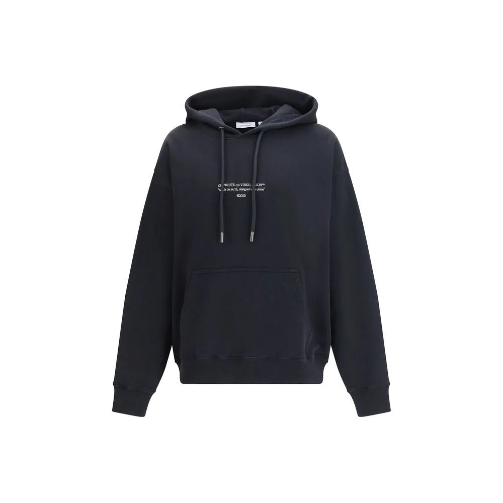Off-White Black Cotton Sweatshirt - S