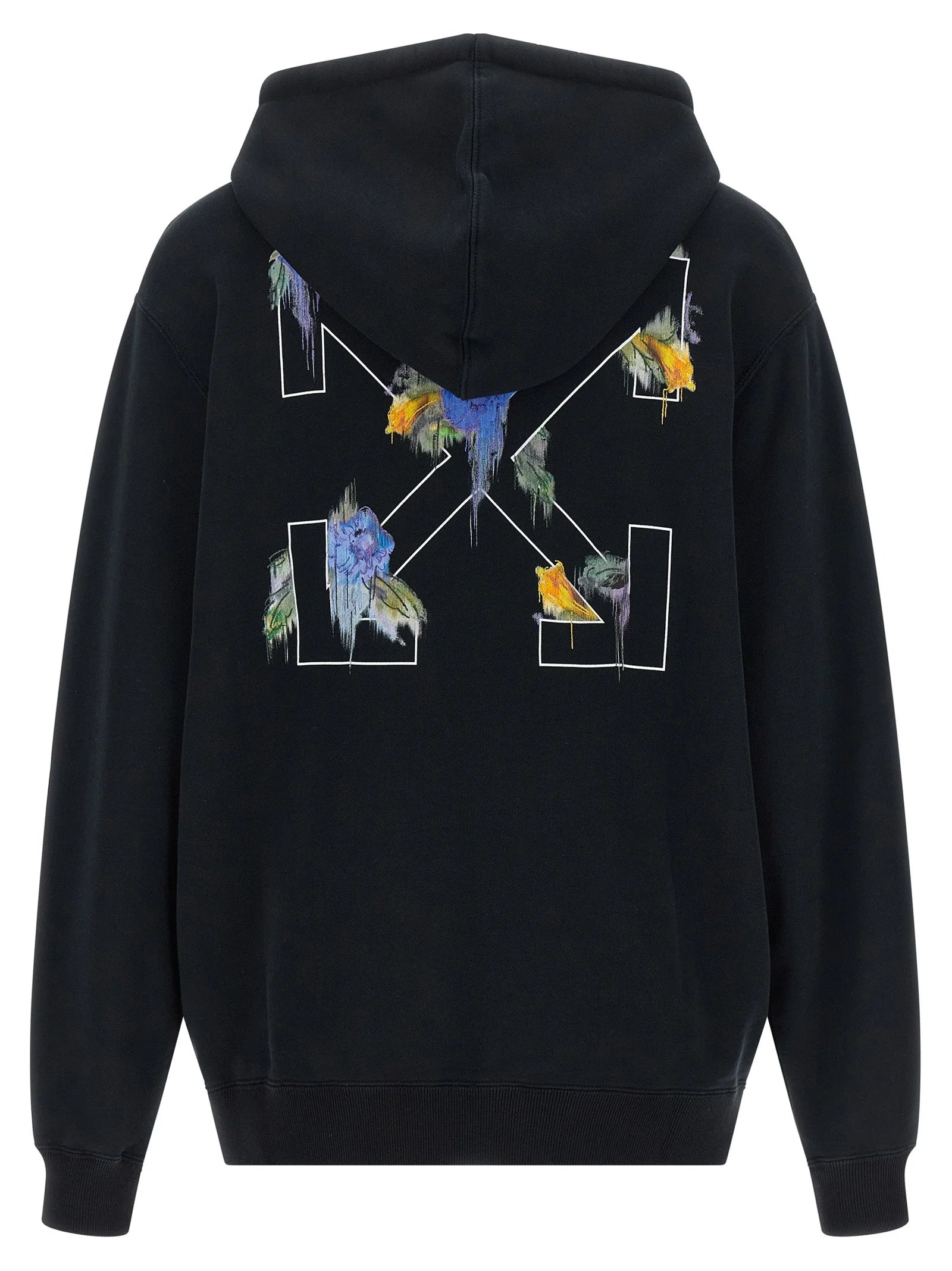 Off-White Black Cotton Sweatshirt - S