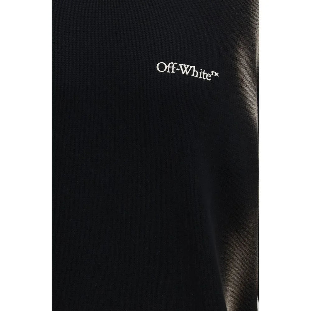 Off-White Hanorac negru din bumbac - S