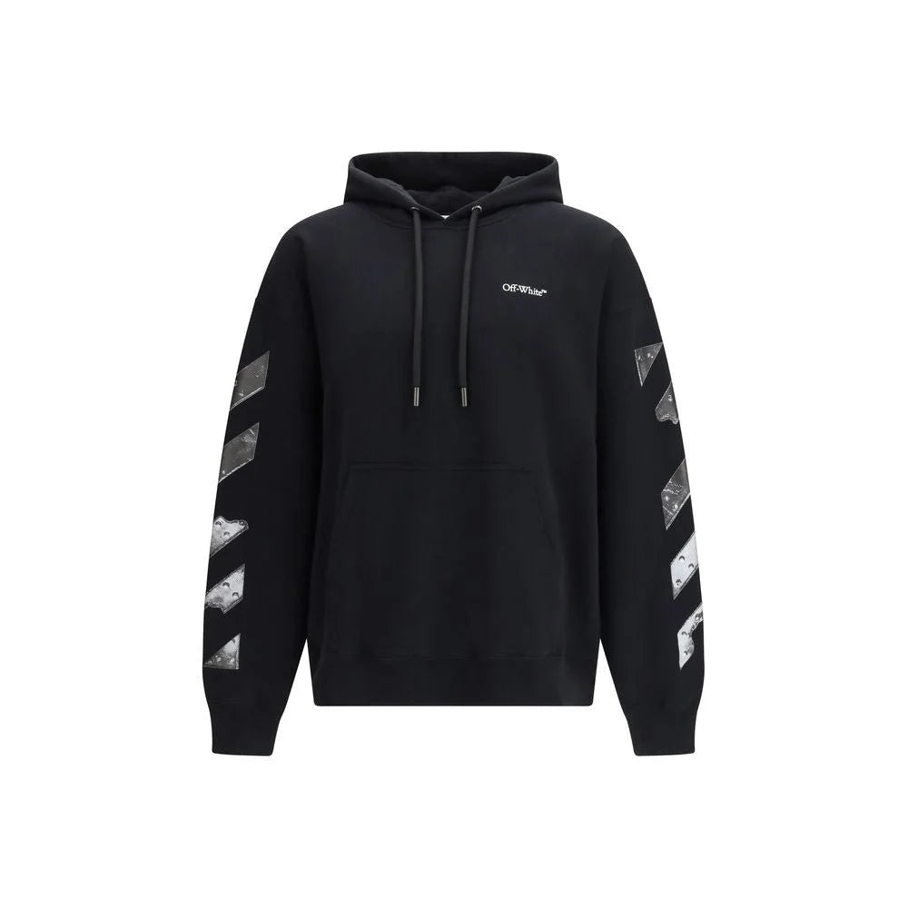 Off-White Black Cotton Sweatshirt - Sweatshirts