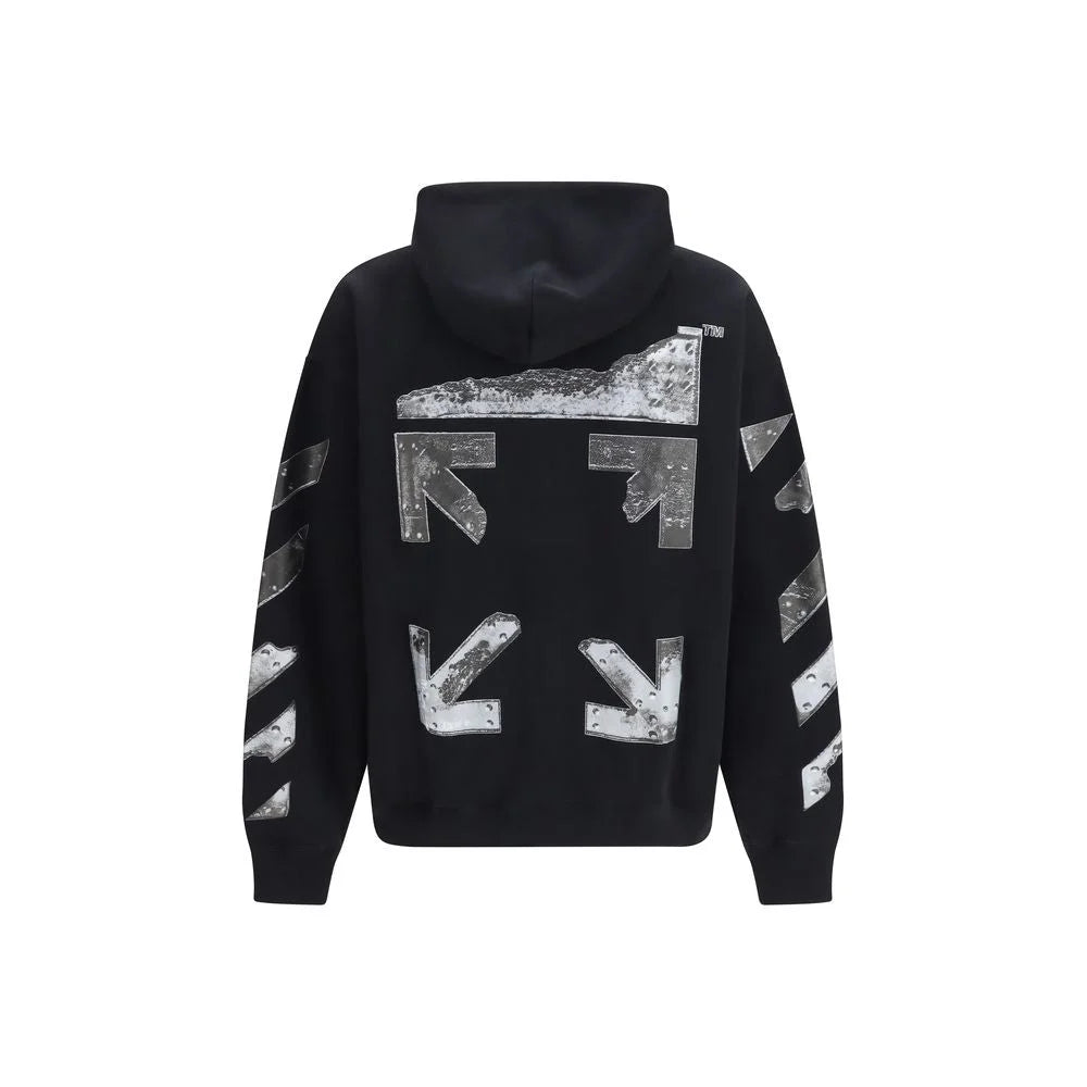Off-White Black Cotton Sweatshirt - Sweatshirts