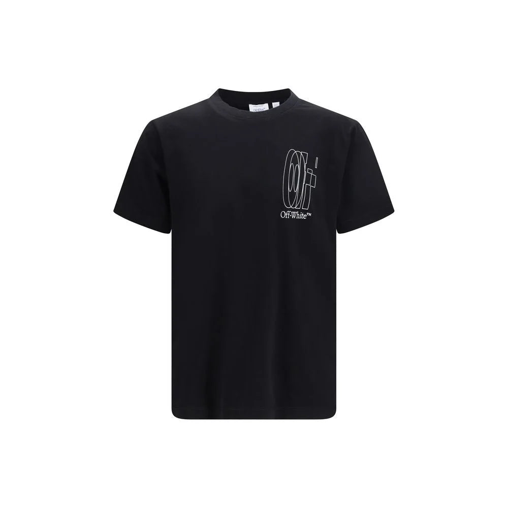Camiseta de algodón negra Off-White