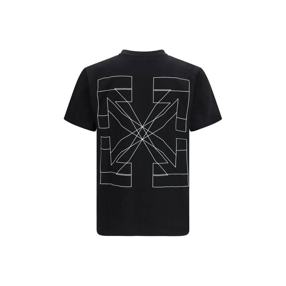Camiseta de algodón negra Off-White