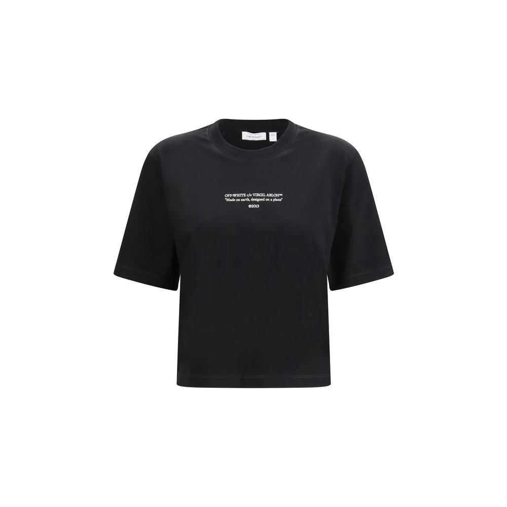 Off-White Black Cotton T-Shirt