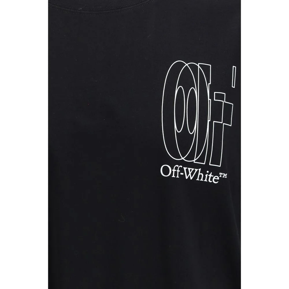 Camiseta de algodón negra Off-White