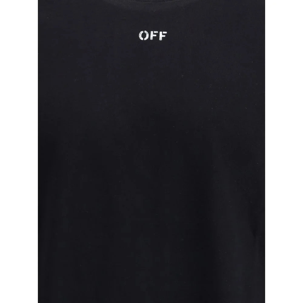 Off-White Black Cotton T-Shirt - L