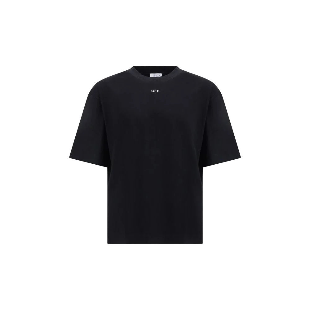 Off-White Black Cotton T-Shirt - L