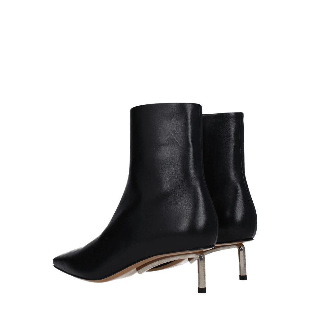Off-White Black Leather Ankle Boots - Boots