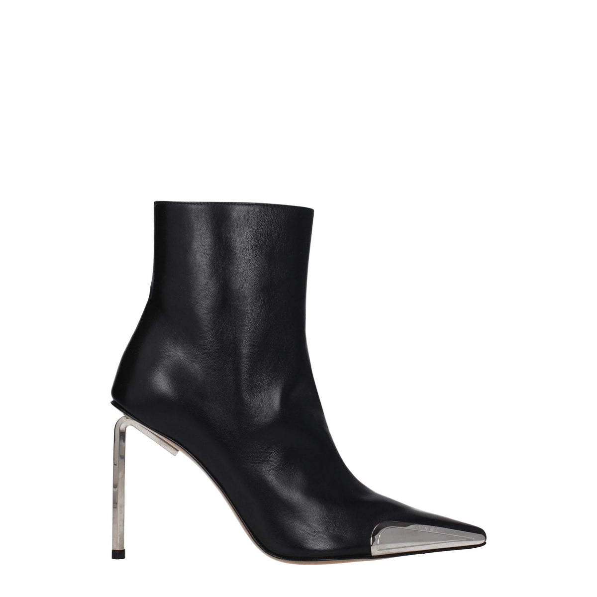 Off-White Black Leather Ankle Boots - Boots