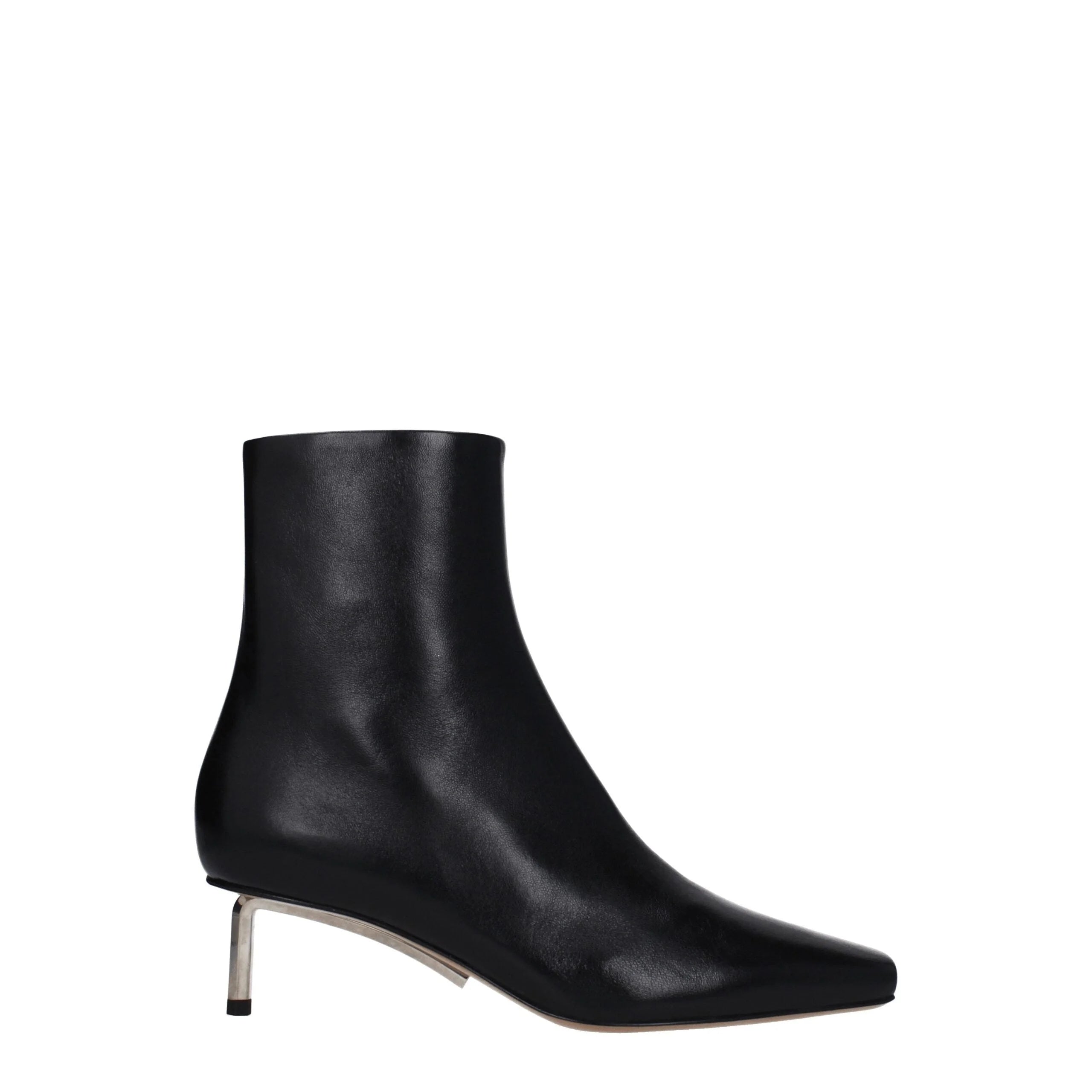 Off-White Black Leather Ankle Boots - Boots
