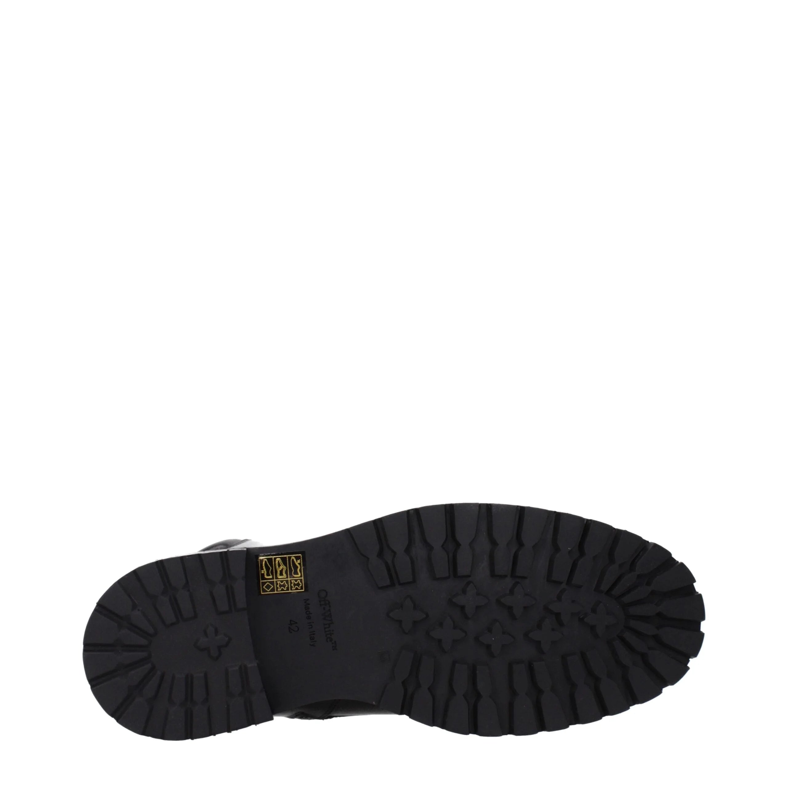 Off-White Cerné kožené boty na kotník