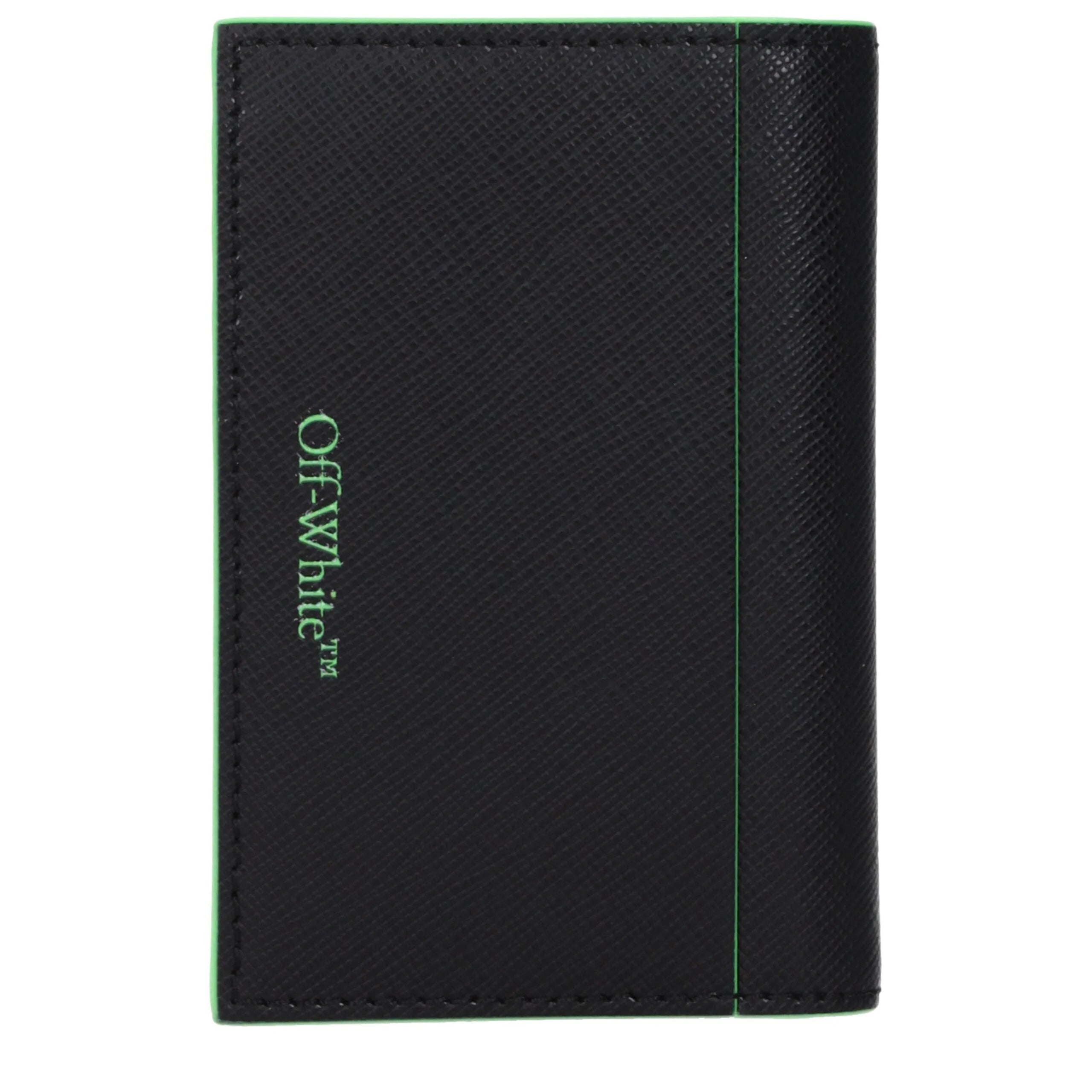 Off-White Black Leather Cardholders