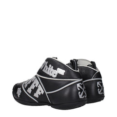Off-White נעלי סניקרס גבוהות מעור שחור - EU43/US10