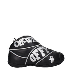 נעלי סניקרס היי טופס עור שחור - EU43/US10 של Off-White