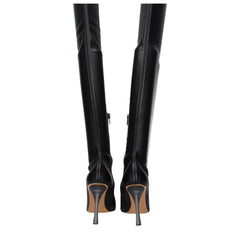 Off-White Black Leather Over The Knee - EU36/US6