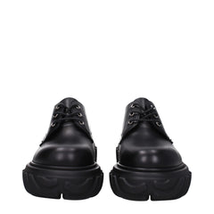 Off-White Black Leather Oxfords And Derbies - EU42/US9