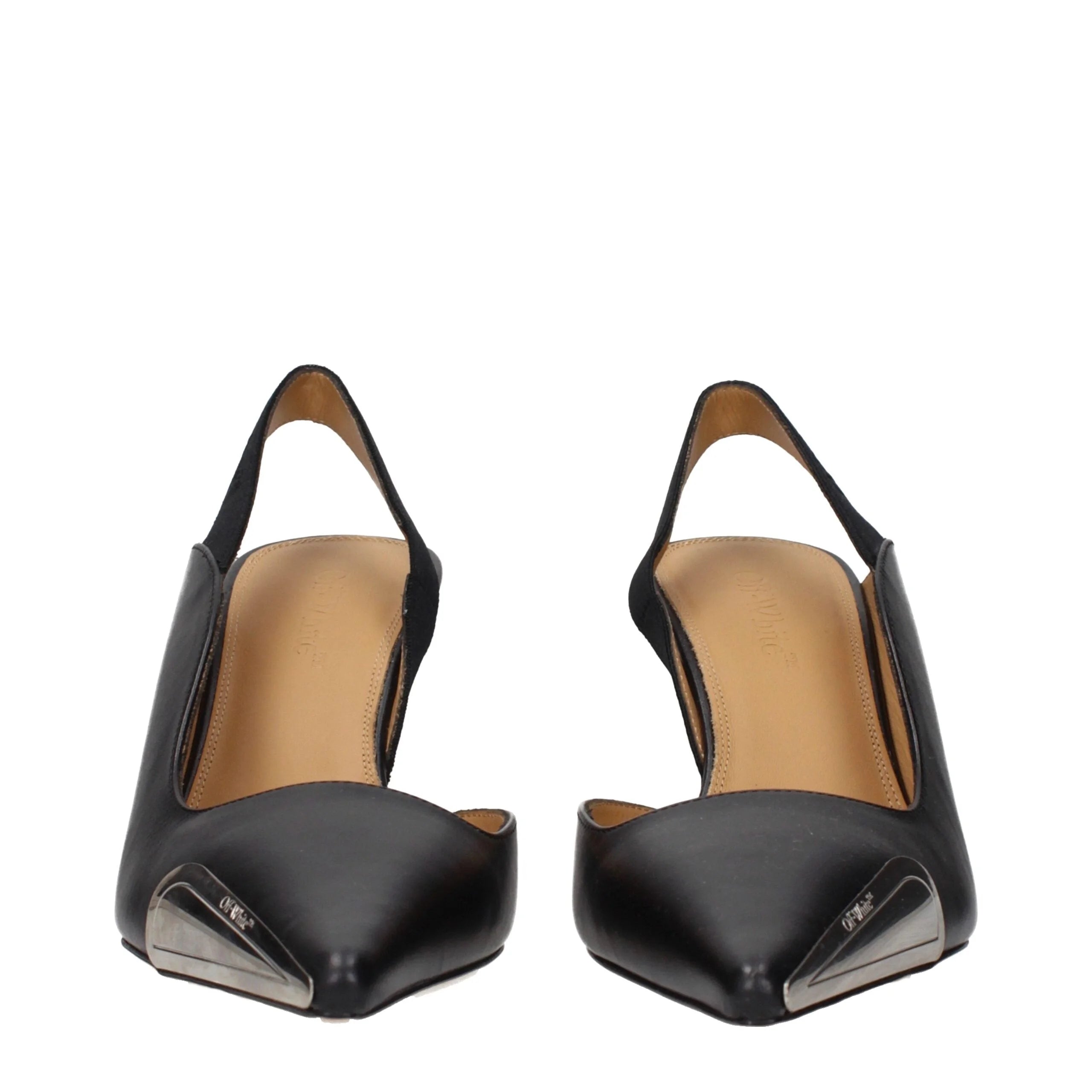 Off-White Black Leather Pumps - EU37/US7