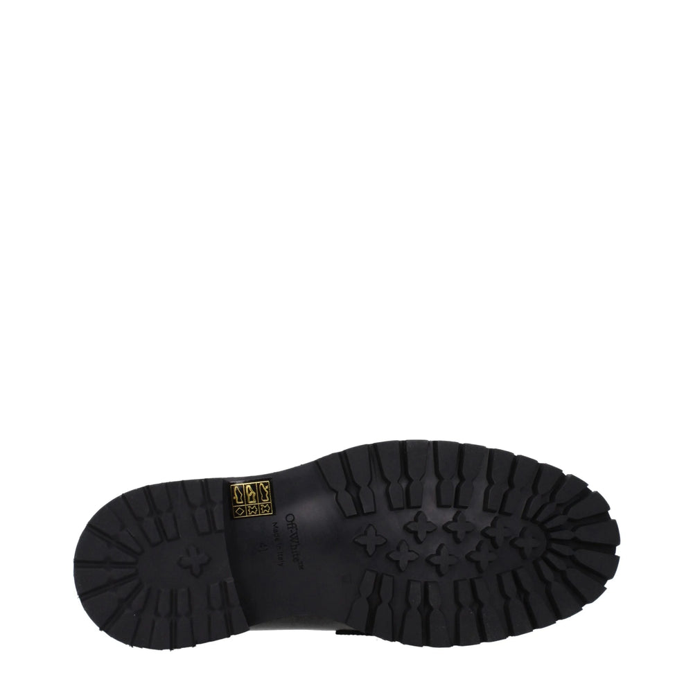 Off-White mustad nahast slip-on mokasiinid - EU41/US8