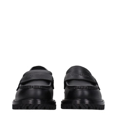 Off-White mustad nahast slip-on mokasiinid - EU41/US8