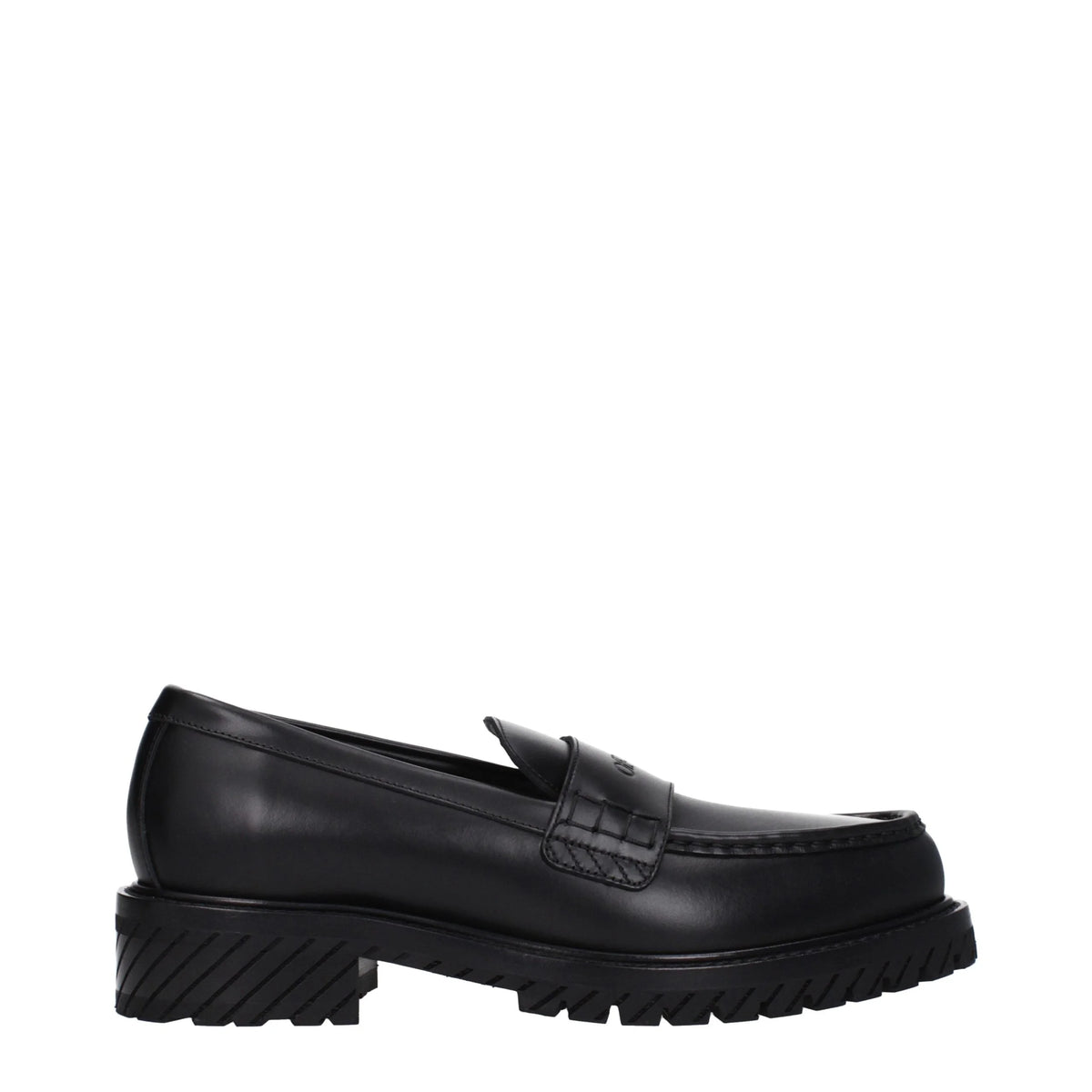 Off-White mustad nahast sisseistumismokassiinid - EU41/US8