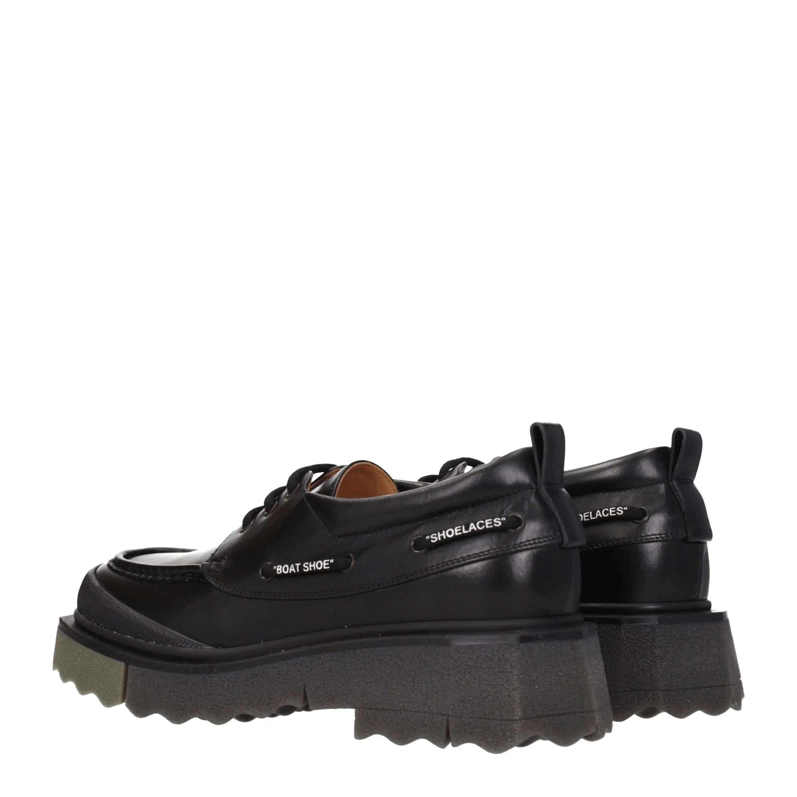 Off-White Black Leather Slip-On Loafers - EU42/US9