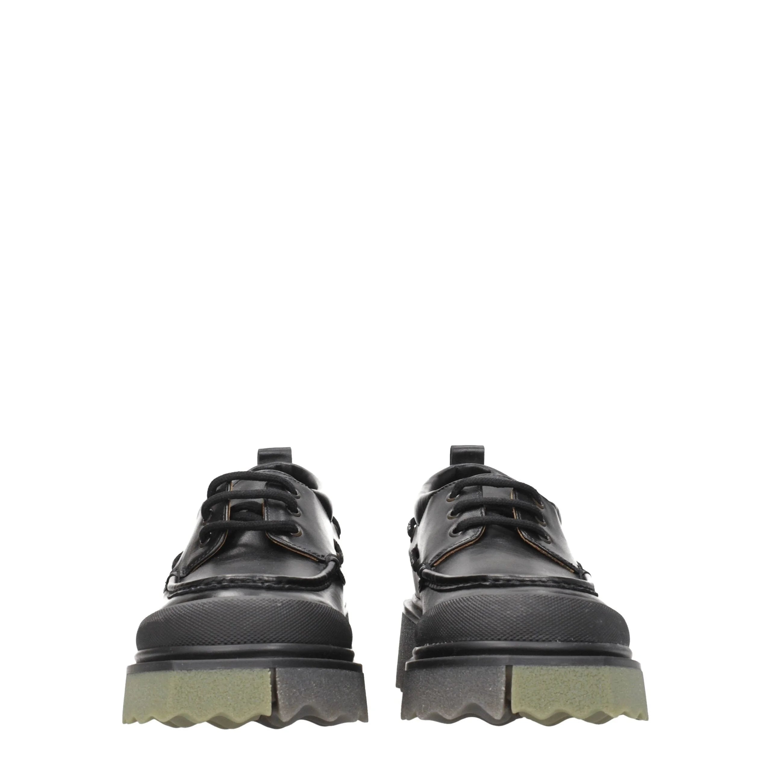 Off-White Black Leather Slip-On Loafers - EU42/US9