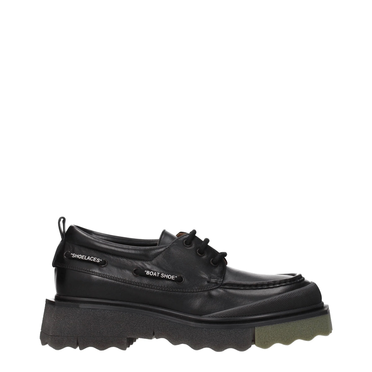 Off-White Black Leather Slip-On Loafers - EU42/US9
