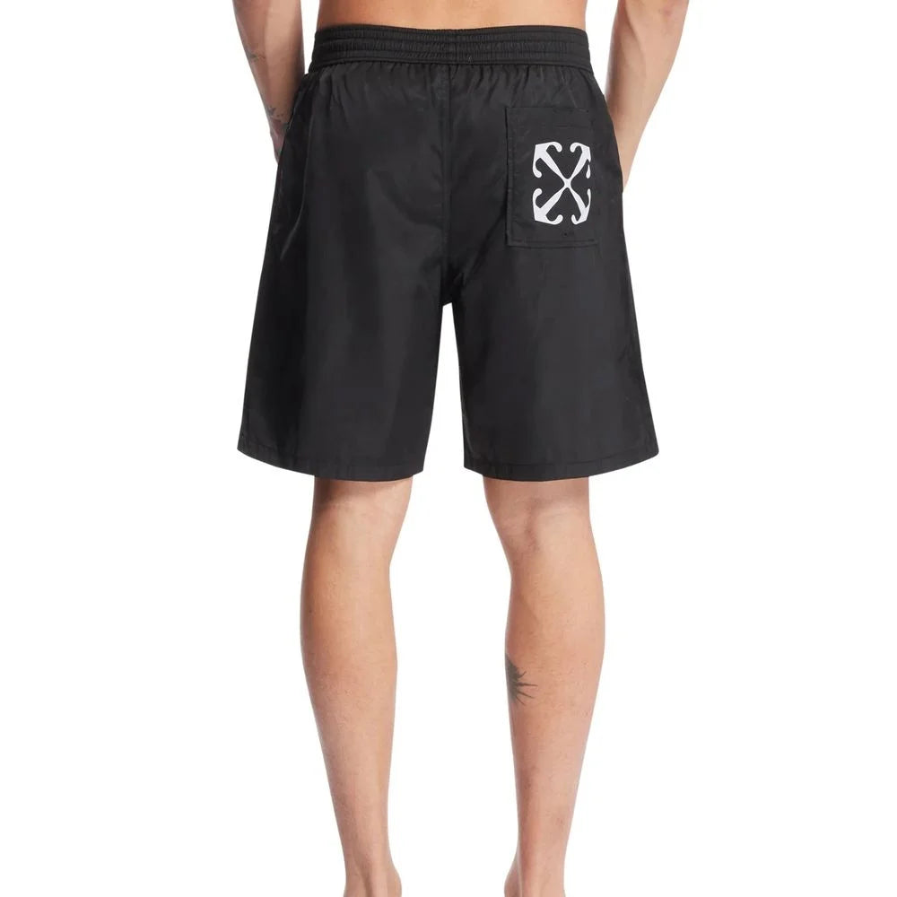 Off-White Black Polyester Swim Shorts - XS