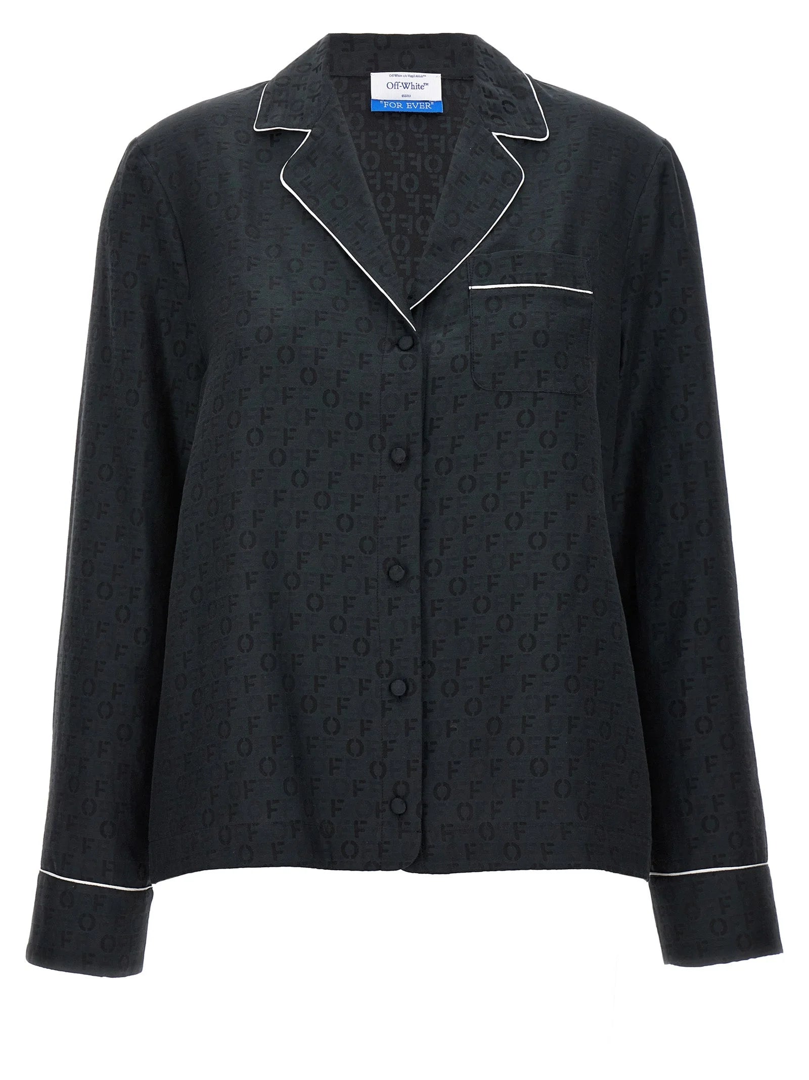 Off-White Black Silk Blouse