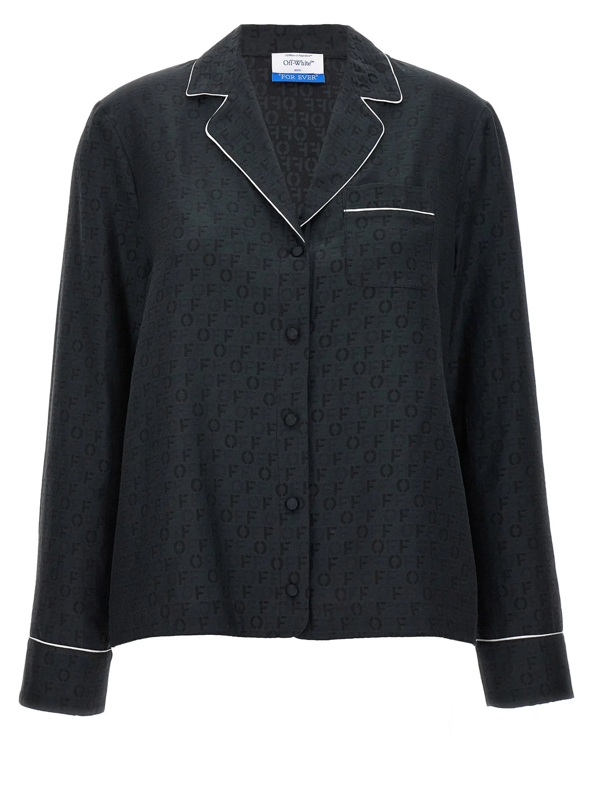 Off-White Black Silk Blouse