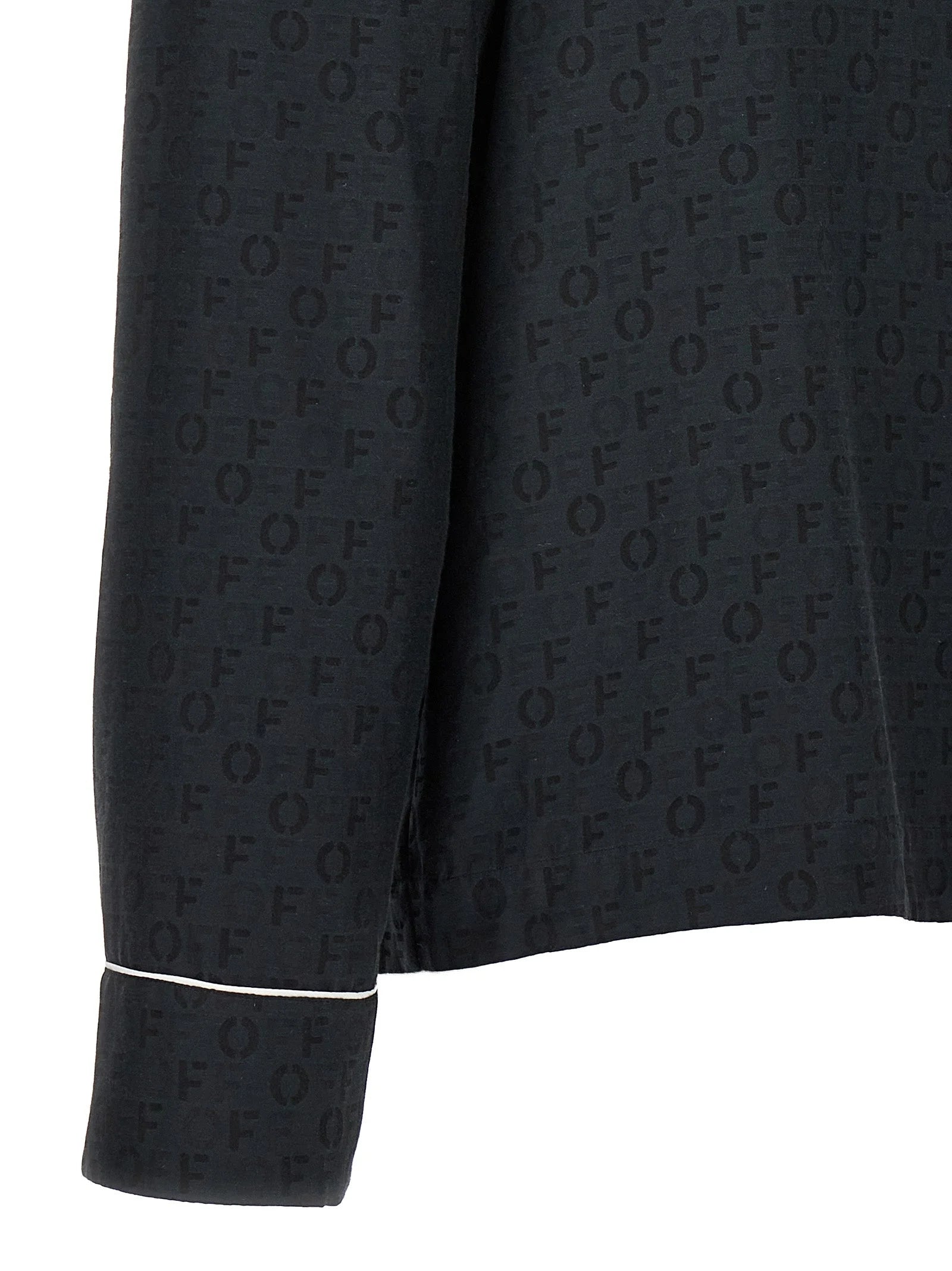 Off-White Black Silk Blouse