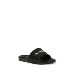 Off-White Black Slides with Bookish Logo - EU40/US7