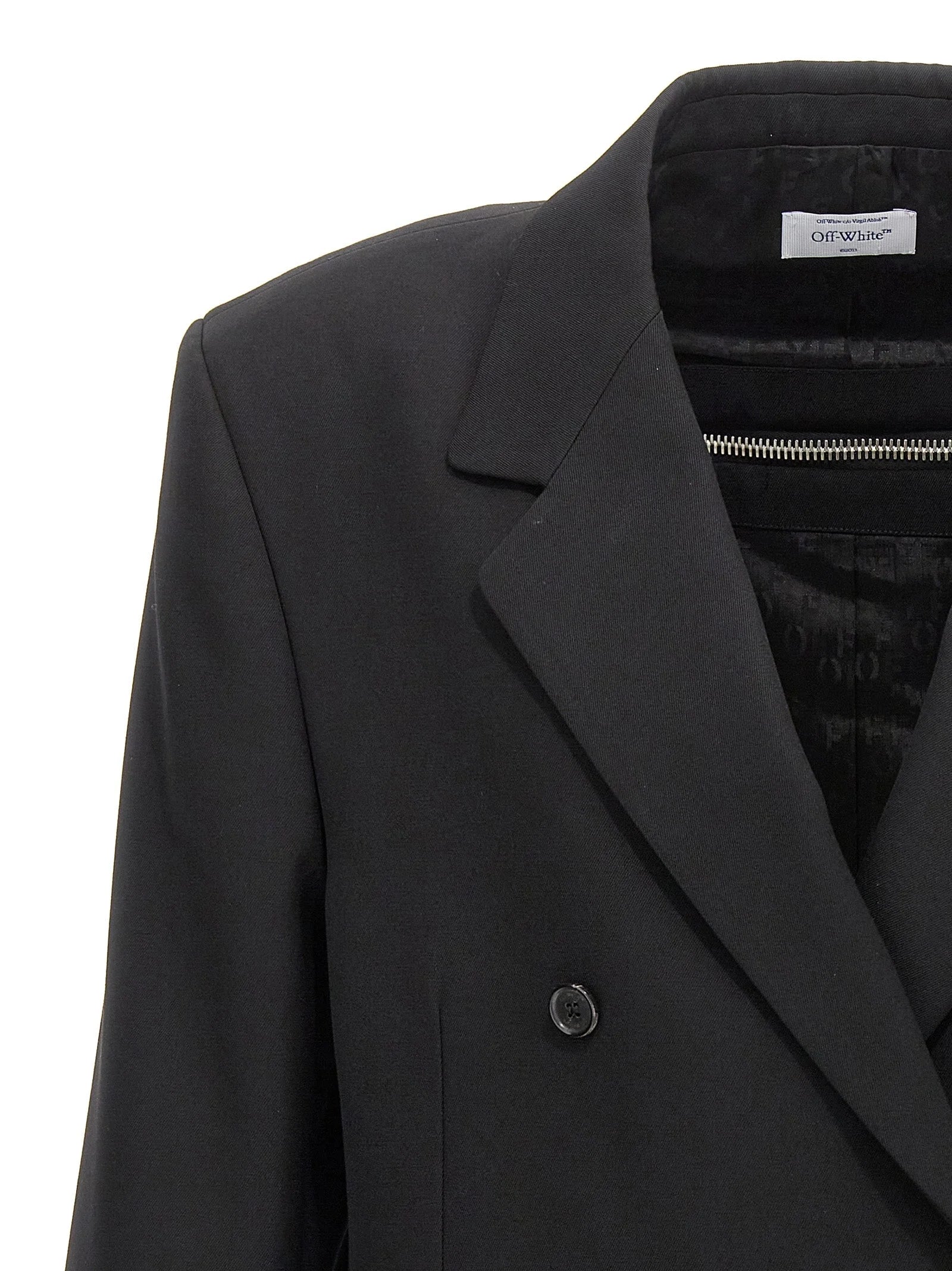 Off-White Black Virgin Wool Blazer