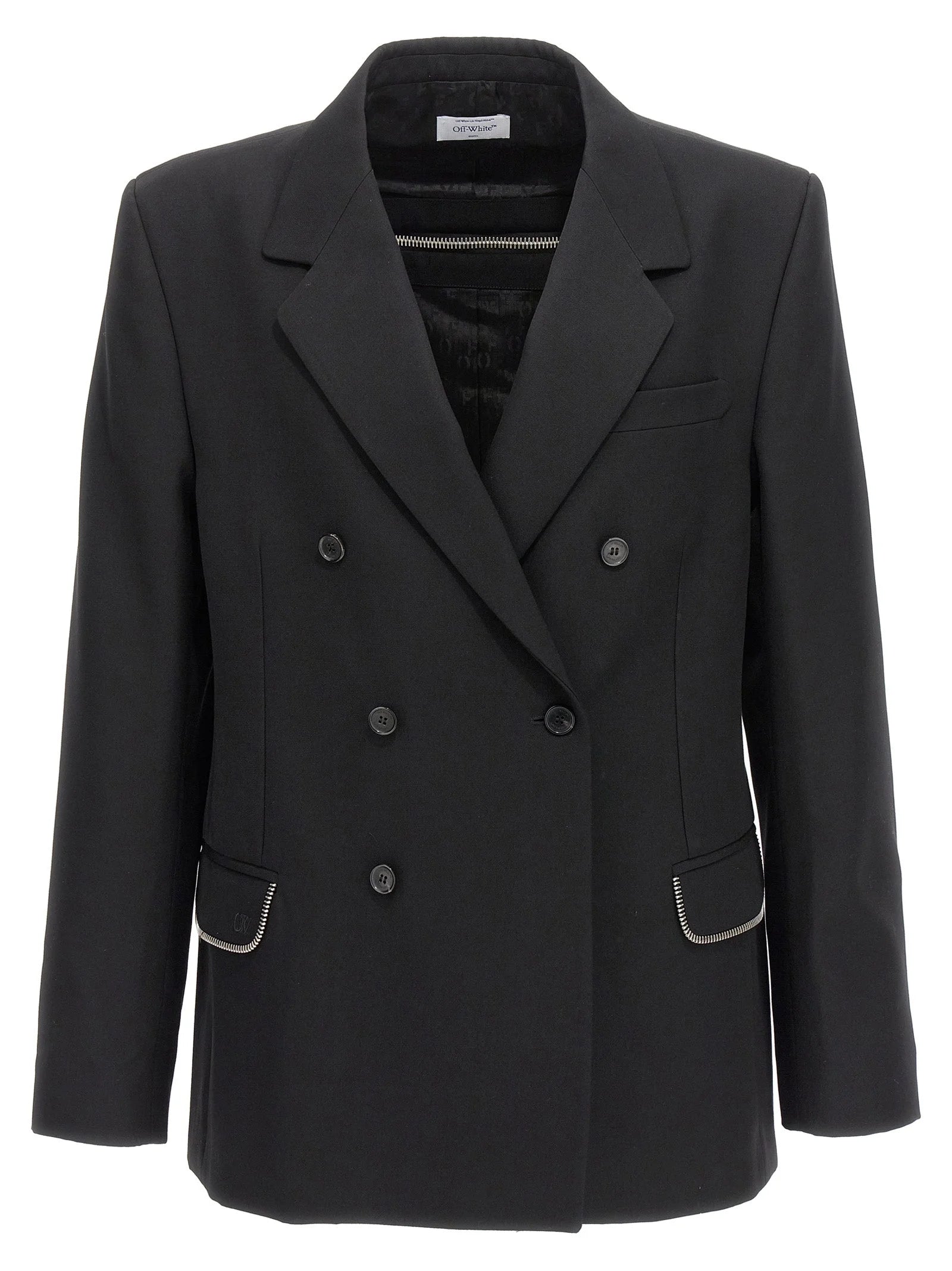 Off-White Black Virgin Wool Blazer