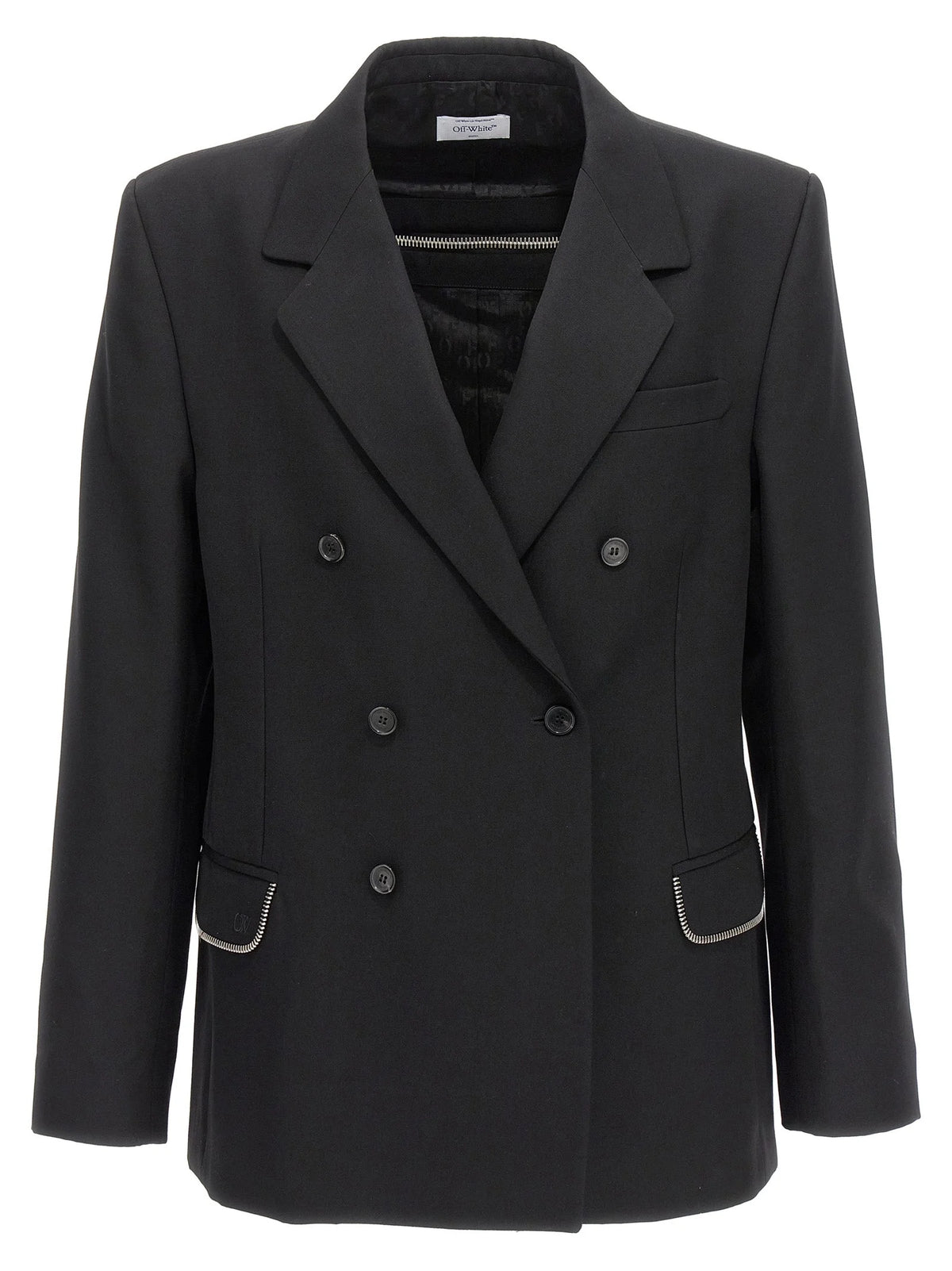 Off-White Black Virgin Wool Blazer