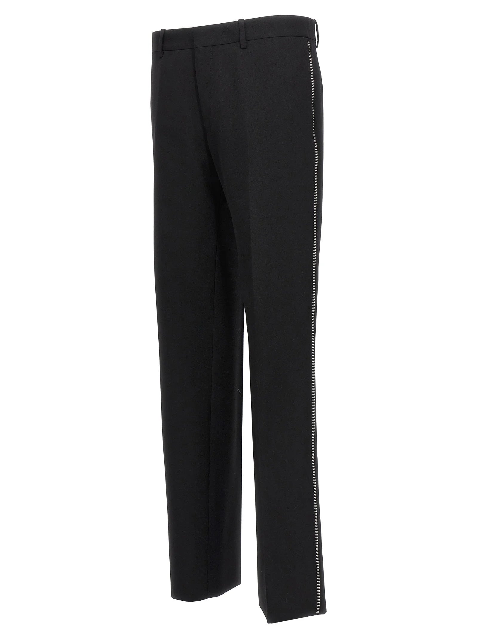 Off-White Black Virgin Wool Dress Pants