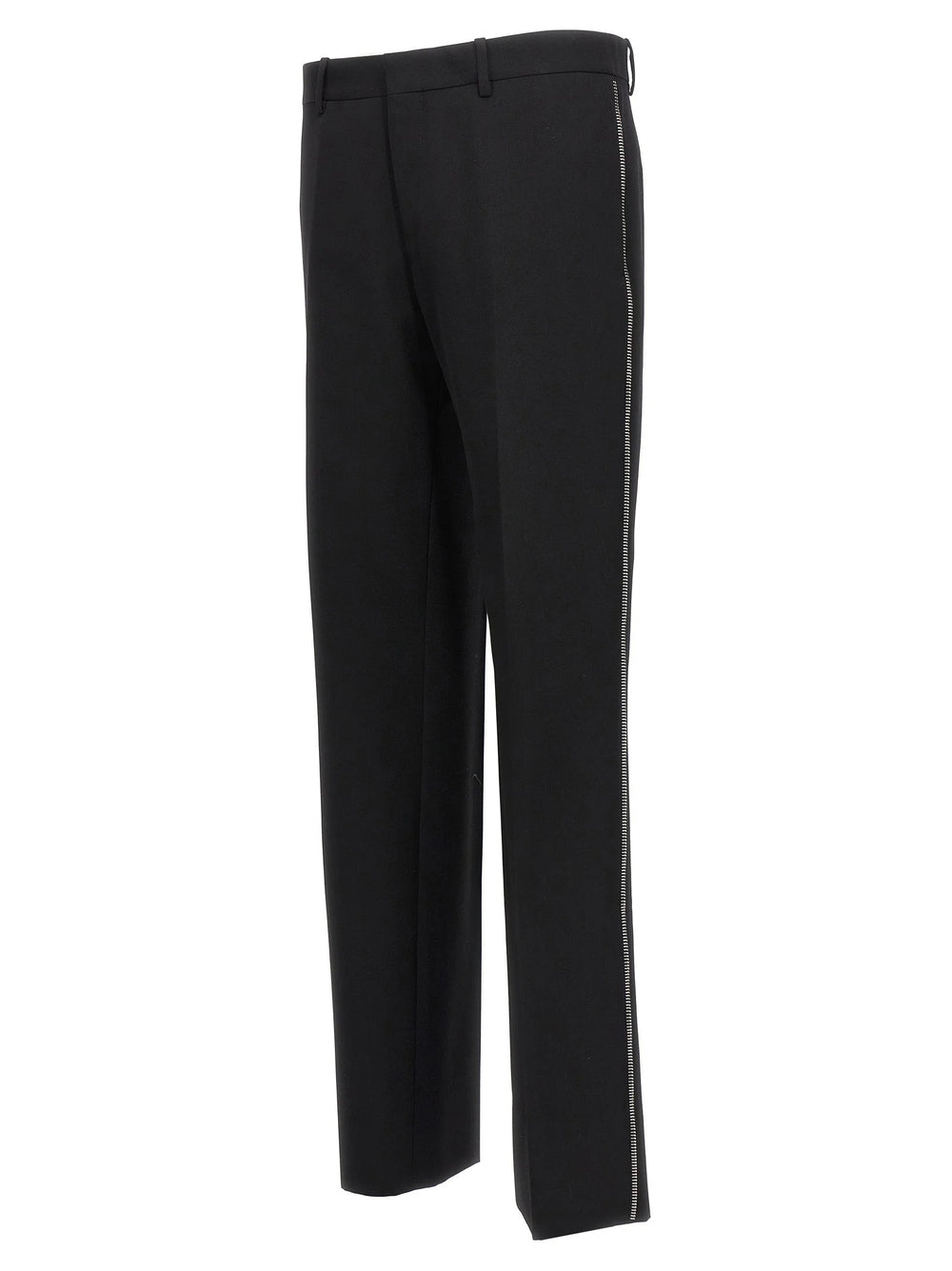 Off-White Black Virgin Wool Dress Pants