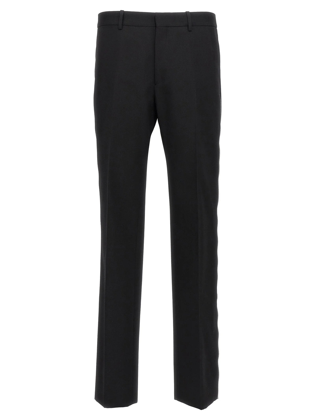 Off-White Black Virgin Wool Dress Pants