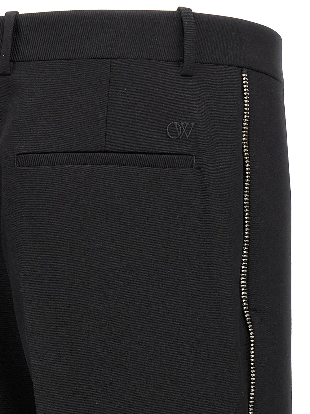 Off-White Black Virgin Wool Dress Pants