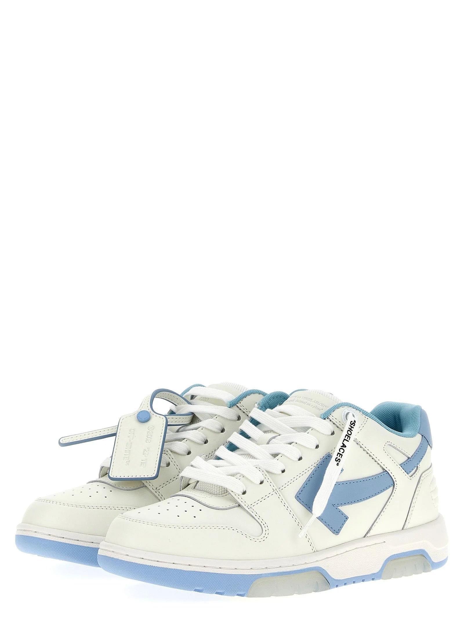 Off-White Blue Bovine Leather Low Top Sneakers - EU42.5/US9.5